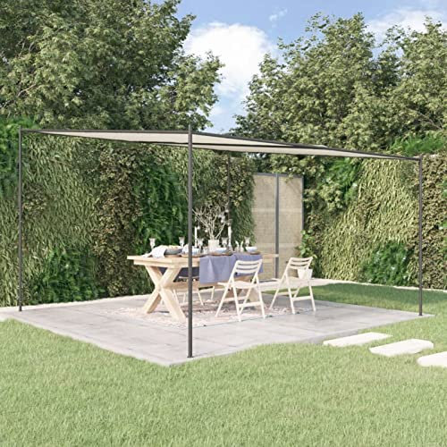 Homgoday Gazebo gazebo bianco 4x4 m 180 g/m² Tessuto e Acciaio, Tenda di Ricevimento Gazebo Gazebo Padiglione da Esterno, Tendone per Campeggio, Festa, Barbecue
