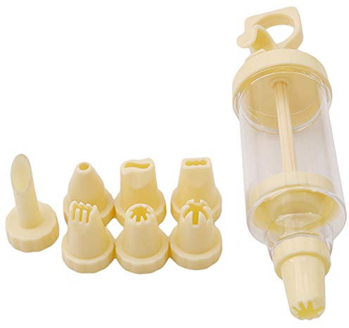 Glixoft Confectionary Cookie Tips Pastry Nozzles Plastic 1 Set 8pcs Cream Nozzle Cream Diy Pastry Syringe Extruder Kitchen Gadgets