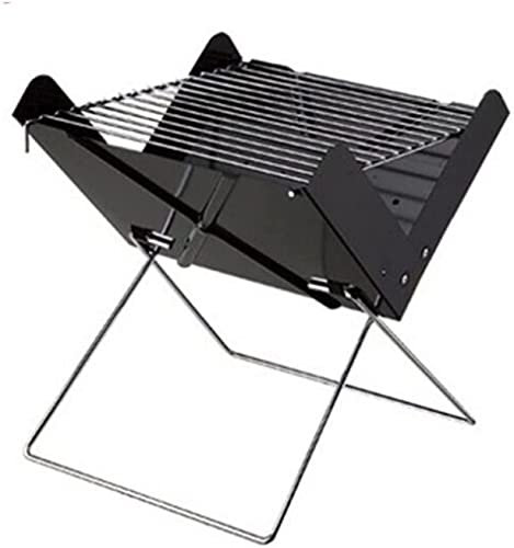 Parrilla de carbón portátil con placa de hierro para acampar al aire libre, mini barbacoa familiar para 2 personas, kit de herramientas de barbacoa plegable para picnics y portón trasero