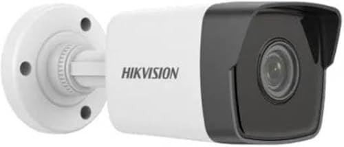 HIKVISION DS-2CD1021G0E-I/ECO Telecamera di sicurezza IP Bullet da 2 MP, obiettivo fisso da 4 mm, visione notturna IR EXIR, resistente alle intemperie IP67 e supporto PoE