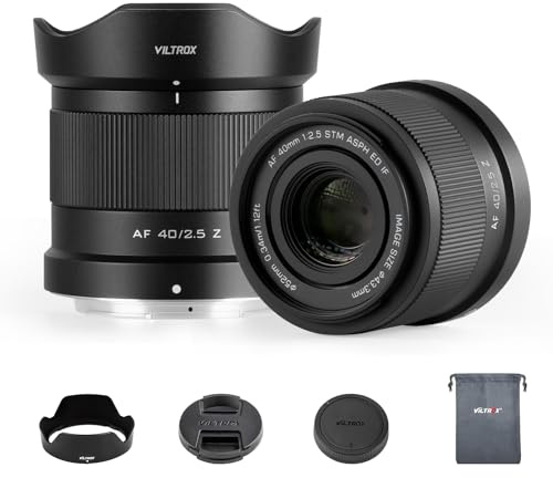 VILTROX Obiettivi autofocus Full Frame 40 mm F2.5 per fotocamera Nikon Z, obiettivo standard con apertura ampia, compatibile con Nikon Z9 Z8 Z7 Z6 Z5 Z50 Z30 ZFC