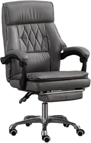 Armstol Executive Office -ordförande Hemma Kontorsstolar för 400 kg tunga människor, ländryggstöd Svivel PC -stol med fotstöd, LWX