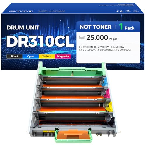 caink DR310CL Drum Unit Replacement for Brother DR-310CL DR 310CL Imaging Drum Compatible with Brother HL-4150CDN HL-4570CDW HL-4570CDWT MFC-9460CDN MFC-9560CDW MFC-9970CDW Printer All-in-Ones