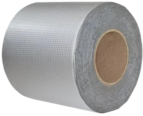 Värmeskyddstejp av aluminiumfolie, Aluminiumfolie Tejprulle Värmebeständig Butyl Självhäftande Flera storlekar(50mmx10m)