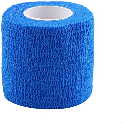5pcs Bandage Auto-Adhésif, Bandage de Soutien de Coude Imperméable de Tissus non Tissés pour les Sports de Plein Air, 5 cm x 4,5 m(blue)