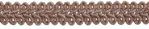 Be-Creative - Treccia a doppia rotella, 15 mm, effetto opaco, 2 m, colore: Grigio talpa chiaro