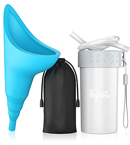 Urinella for Women, Portable Reusable Pee Aid for Women with Extension Tube, Suitable for Travel, Festivals, Camping, Jam etc. Includes Waterproof Bag and Waterproof Cup