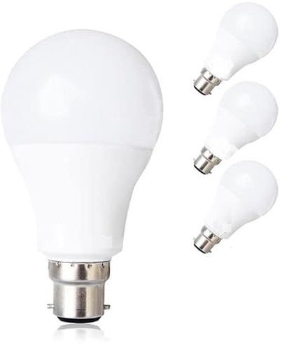 AL AJAL B22 LED Bayonet Bulbs, 15W (150W Equivalent) 1500LM LED Light Bulb, A60 Energy Saving Light Bulbs, 6500K Cool White, Not Dimmable, for Chandelier Bedroom Living Room, 4 Pcs (6500k Cool White)