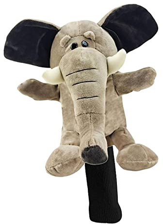 harayaa Weiche Plüsch Golfschläger Driver Kopfbedeckung, Niedliche Holz Kopfbedeckung, Damen Herren Golfer Geschenk & Golftaschen Zubehör, Elefant