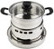 Tragbar Campingkocher mit Topf Edelstahl Spirituskocher für Innenräume Spiritusbrenner Alkohol Campingherd Survival Campingkocher Brennpaste Kocher Gaskocher für Camping Grillen Heißer Topf Picknick,B
