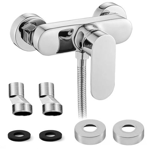 Wasserhahn Wandmontage für Brausearmatur Dusche Einhebelmischer Dusche Warm und Kaltarmatur kann in Verschiedenen Szenarien wie Häusern, Hotels, Schulen usw Verwendet (Stil 2)