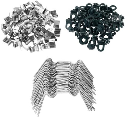 Kznifmk Accessori per 50 Pacchetti di Clip in Vetro Piccoli Fibbie di Accessori di Fissaggio Fibbia Fissa in Acciaio