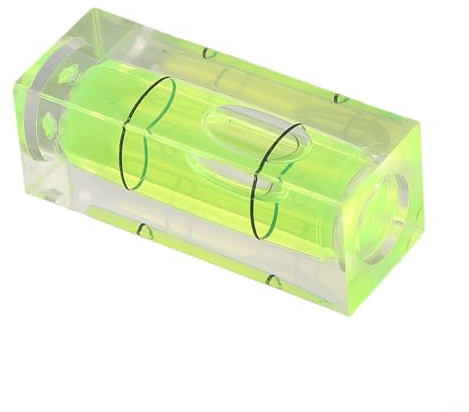 Lot de 5 mini niveaux carrés pour cadres suspendus – Petit niveau à bulles, niveleur tubulaire de 40 mm avec construction acrylique + ABS, vert (5/10 pièces)