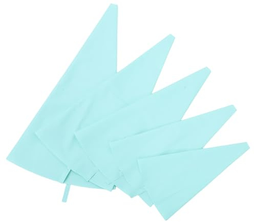 DIYEAH Juego de 5 Mangas Pasteleras de Silicona Reutilizables Color Verde Claro Resistentes a Altas Temperaturas para Decorar Pasteles Cupcakes y Galletas en Repostería Profesional