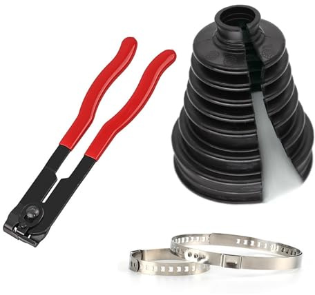 Kit giunti alberi di trasmissione Kit cuffia semiasse divisa, soffietti adesivi per albero motore, universale, con pinze e clip, accessori per attrezzi di riparazione auto Kit giunti(Boot-plier)