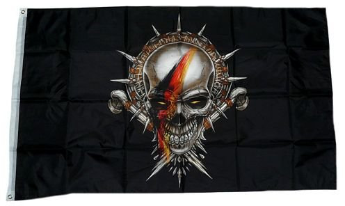 Fahne/Flagge Totenkopf Deutschland 90 x 150 cm