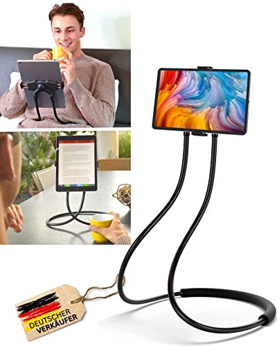 Schwanenhals Tablet Halterung - Flexible Tablet Halterung Bett - Kindle Halterung Bett/Tablet Halter - iPad Halterung Ständer Tisch Auto Hüfte bis 18cm Gerätebreite