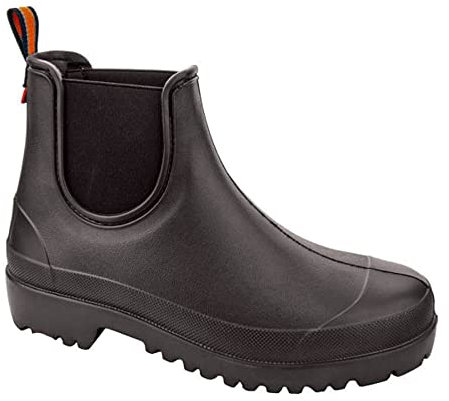 LEMIGO Herren kurze EVA Gummistiefel Gummistiefeletten Chuck (44, schwarz)