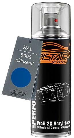 RAL 5002 Ultramarinblau glänsande 2K Akryl Sprayburk Sprayfärg Sprayfärg 400 ml snabbtorkande