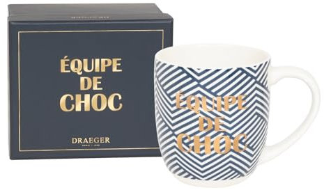 DRAEGER PARIS 1886 | Mug en Céramique Bleu Équipe de Choc 320ml | Idée Cadeau Originale pour Famille, Amis, Collègues, Coach | Coffret Cadeau Anniversaire, Humour, Amitié