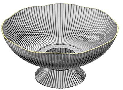 Folpus Frutero para mostrador de Cocina, frutero de Pedestal para encimera de Mesa, fruteros Decorativos, Gris