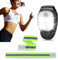 JIZZU LED Clip Lampe, 2 Stück Reflective Armband, Sicherheit Licht mit 4 Modi, Wiederaufladbar Mini Sicherheitslicht für Jogging Camping