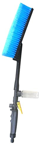 iplusmile Spazzola Lavaggio Auto con Impugnatura Lunga Staccabile Testa Morbida e Bottiglia Integrata per Pulizia Facile e Duratura Collegamento Diretto Idrante per Uso Domestico