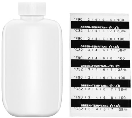 Sarini 12Pcs Urine Test Complete Kit Travel Urine Test Kit With 2 Empty Bottles 10 Temperature Test Strips Urine Testing Set