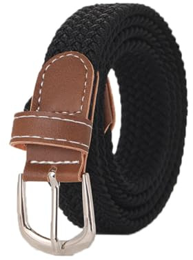 GGUFAY Ceinture Tressée Élastique,Ceinture En Tissu,Ceinture Tressée, Extensible Unisexe Décontractée Vintage Étirable pour Homme et Femme,Large Longueur 2.5 cm 100 cm