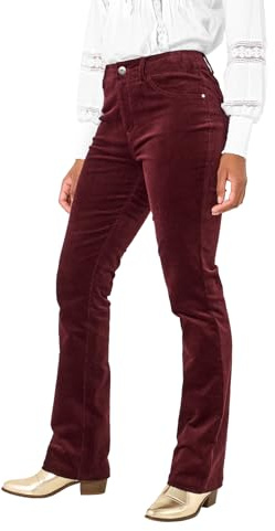 Joe Browns Women's Bootcut Stretch Moleskin Trousers, Regular, Purple, UK 18