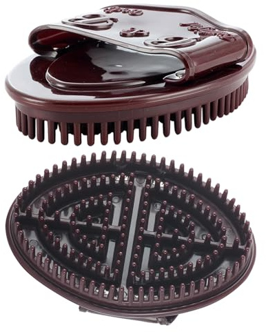 Warmhm 2pcs Ergonomic Meridian Massage Brush Deep Tissue Scraping Tool for Full Body Relaxation Portable Back Neck Shoulder Foot Leg Massager for Skin Health and Muscle Relief