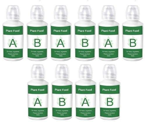 Confezione da 5 alimenti idroponici per piante A&B Granuli per piante da interno Soluzione nutritiva per verdure Erbe fiori Fertilizzante solubile in acqua facile da usare