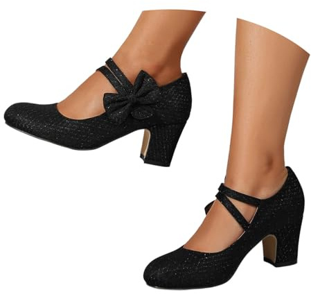 Generisch Chaussures traditionnelles élégantes pour femme - Pour la fête de la bière - Chaussures Dirndl confortables - Respirantes - Chaussures de mariage