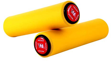 ZJchao 1par Puños de Silicona Antideslizante Bicicleta de montaña de Ciclismo Manillar Universales Ergonomicos (Amarillo)