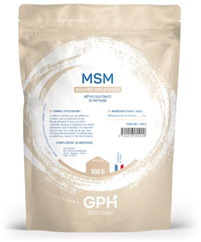 MSM - Sachet de 500 g en poudre - GPH Diffusion