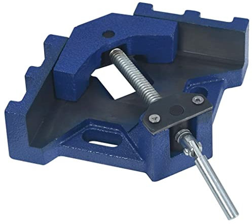 vidaXL Winkel Schraubstock Winkelschraubstock Spannbereich Winkelspanner Gehrungszwinge Schweißwinkel für Schweißgerät 104mm Gusseisen