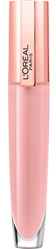 L'Oreal Paris Makeup Tinted Lip Balm-in-Gloss, Glow Paradise Hydrating Liquid Lip Color with Hyaluronic Acid, Ultra-Gentle, Non-Sticky Formula, Pristine Pink, 0.23 oz