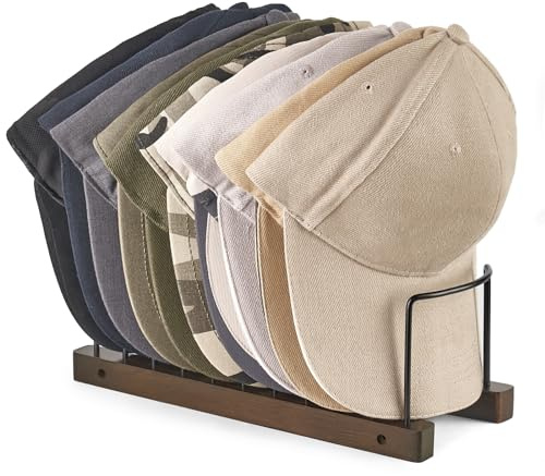 Dahey Hat Organizer for Baseball Caps, 1 Pack Hat Stand Storage for 10 Baseball Caps Tabletop Hat Rack Holder Display Baseball Cap for Desk Closet Shelf Dresser Bedroom