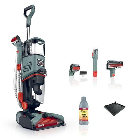 Shark CarpetXpert Upright Deep Carpet Cleaner with Handheld Spot & Stain Eliminator, 12oz Cleanser, Dirt & Grime Removal, Carpet Shampooer, Slate Green, EX151