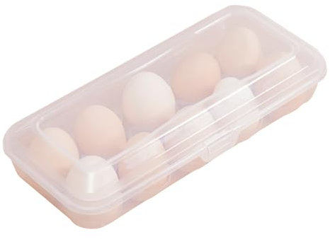 Huevera para Frigorífico de Plástico Transparente con Tapa Segura para Almacenamiento y Transporte de Huevos, Hueveras de Plastico, Organizador Huevos Nevera