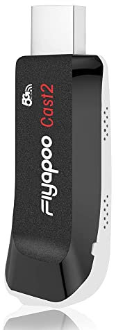 FIYAPOO Wireless HDMI Miracast Dongle Streaming,WiFi Miracast Dongle 4K&5G für iPhone/iPad/Android/iOS/Windows/Mac Laptop, PC HD Fire Stick TV/Monitor/Projektor (unterstützt Miracast, DLNA, Airplay)