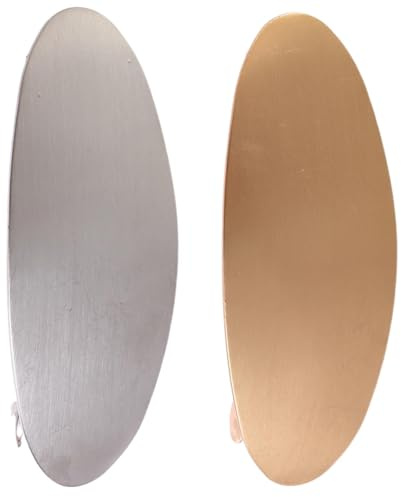 Franska hårklipp, platta hårklipp Retro Barrettes för evenemang | Gold Silver Metal Oval Hair Barrettes French Clips for Wedding Prom Formal Events Daily Use