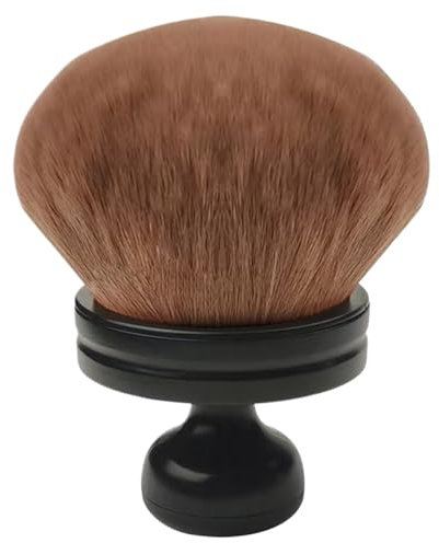 Pennello autoabbronzante grande per il corpo, 7,4 cm di diametro, applicatore abbronzante a testa larga, kabuki ovale, applicatore portatile per sfumare e sfocare la pelle per gambe/braccia