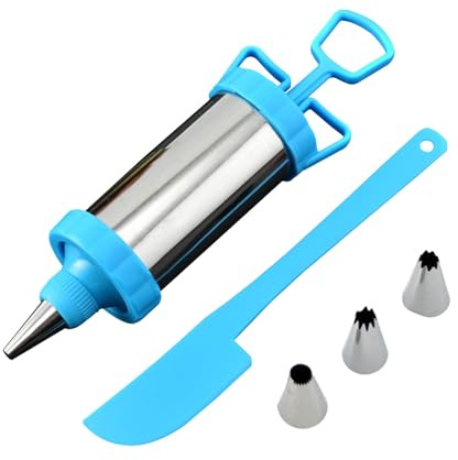 Kit de tuberías para glaseado de magdalenas, jeringa para decoración de pasteles, herramientas de relleno de crema de postre, juego de inyector reutilizable de acero inoxidable de alimenticio