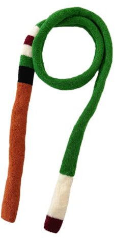 Kashmirscarf， Stickad ullhalsduk for kvinnor, flerfärgad, 155 x 5 cm(Orange)