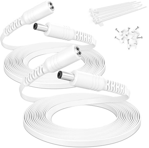 Itramax 12V DC Platt Förlängningskabel 9M/30FT 2 Pack 5,5mmx2,1mm Hane Hona