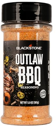 Blackstone 4160 Outlaw BBQ Powder for Beef, Poulty, Pork, Chicken, Fries, Steaks Tasty Spices with Sweetness and Citrus, All-Purpose Cooking Grilling Barbecue Seasoning, 5.9 Oz, Multicolored