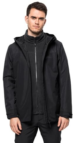 Jack Wolfskin Herren Taubenberg 3in1 Jkt M Jacket, Schwarz, 3XL EU