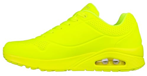 Skechers Men's Uno Stand on Air Sneaker, Lime Durabuck Trim, 5.5 UK