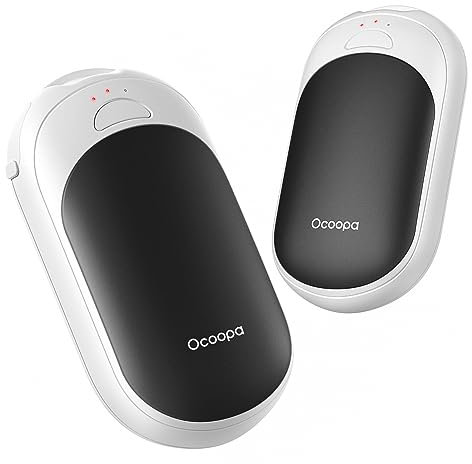 OCOOPA Magnetische Wiederaufladbare Handwärmer 2er-Pack, Ultraleicht und dünn, Elektrischer Taschenwärmer, Männer und Frauen, EIN Muss für die Handtasche, Union UT3 Lite, Regular, Schwarz